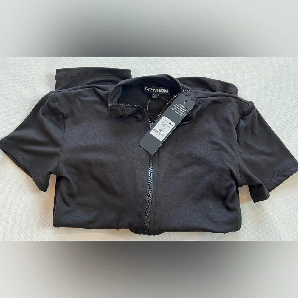 Fashion Nova NWT Black Baby Got Back Romper Small - Picture 9 of 9